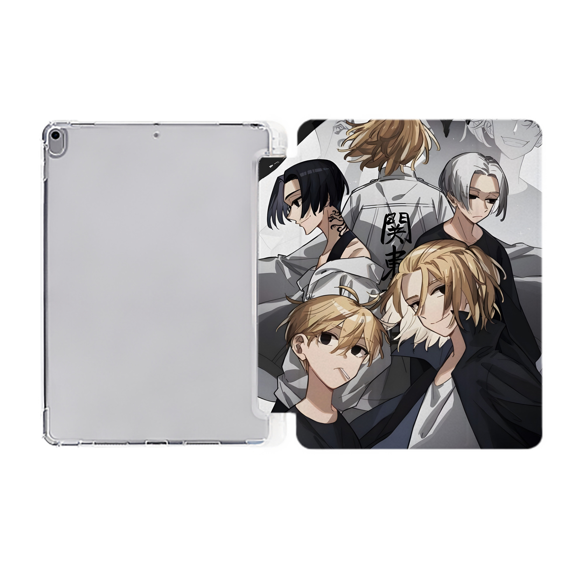 （画像用） 東京リベンジャーズ Tokyo Revengers IPad ケース ペン収納付き 三つ折りスタンド PUレザー×シリコン 対応機種9.5/10.5/10.9インチ